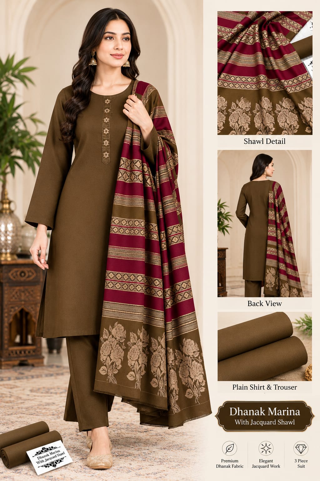 Banarsi Jaquard Pashmina