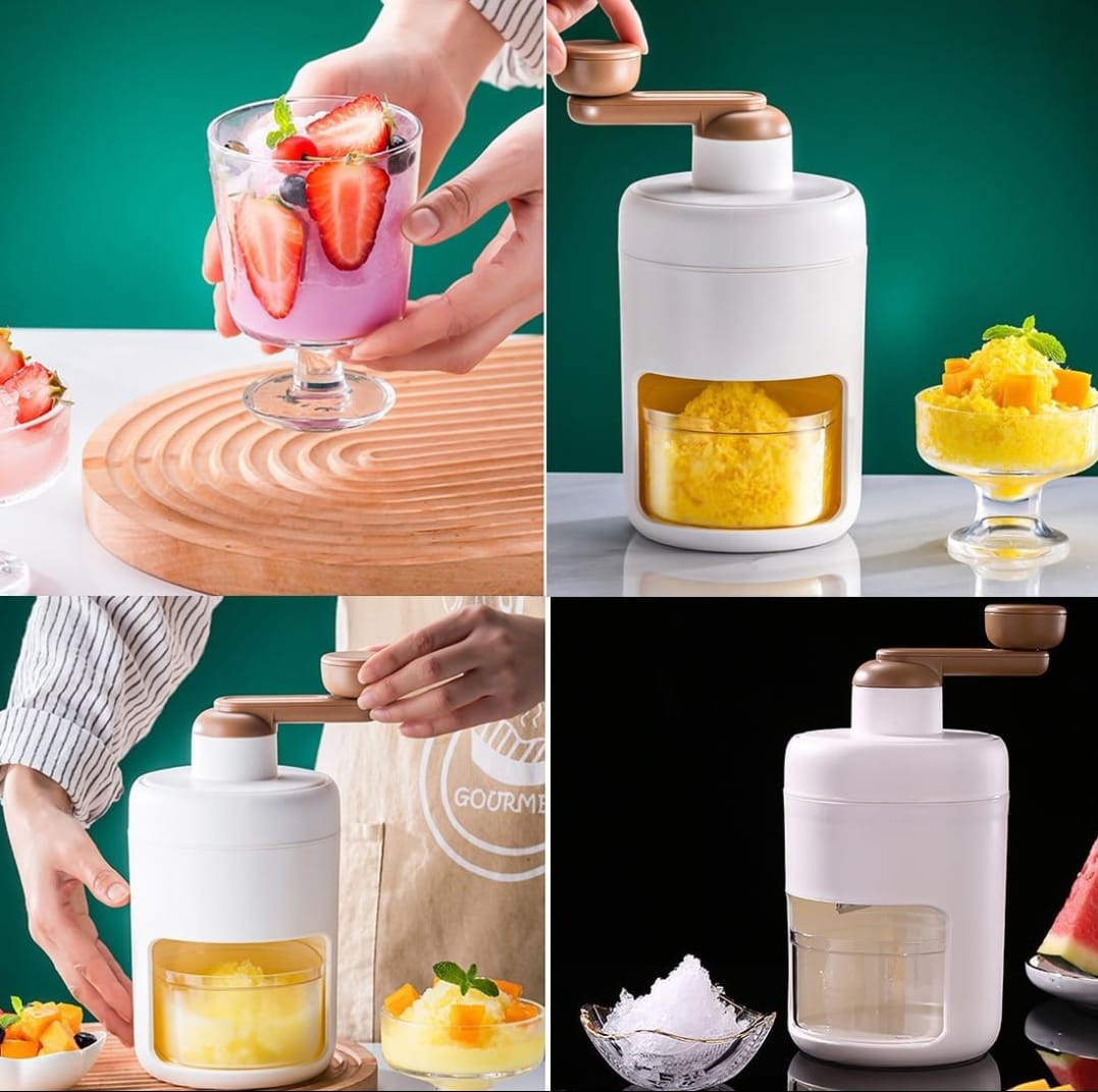 Portable Manual Ice Shaver Machine | Snow Cone Maker| Ice Crusher for Slush,juice & Gola
