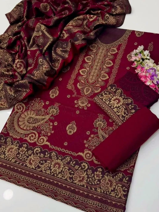 Pashmina Jacquard 3-piece Suit